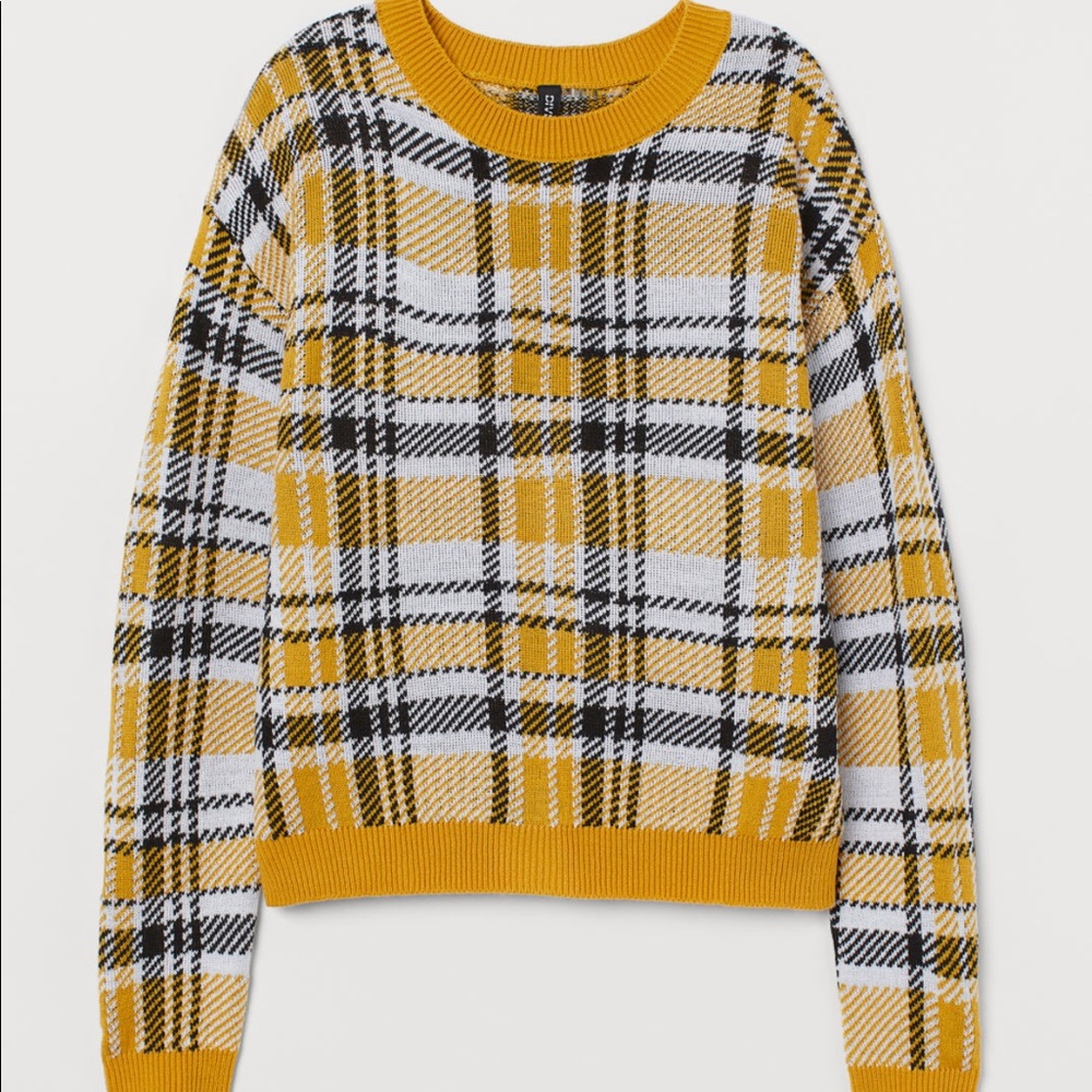 COPY - H&m yellow plaid sweater